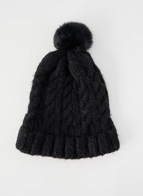 Bonnet maille grosse maille noir OAKWOOD unisexe