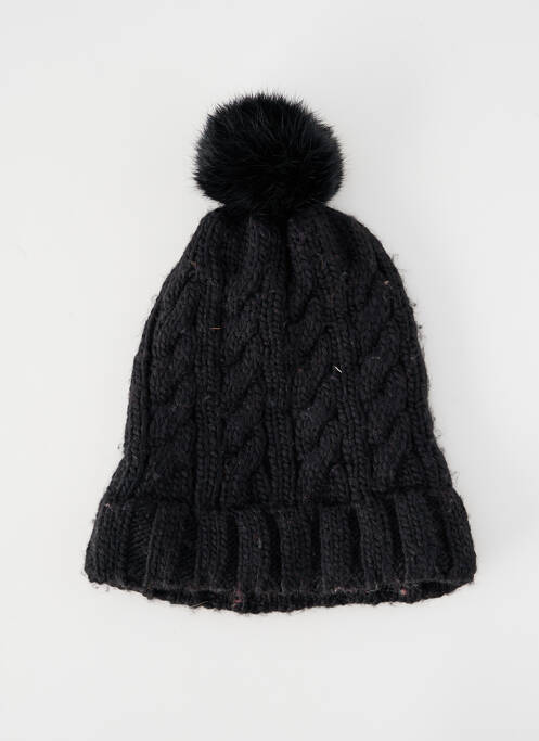 Bonnet maille grosse maille noir OAKWOOD unisexe