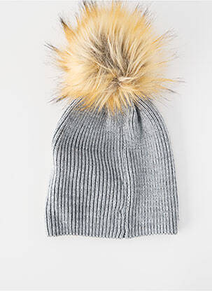 Bonnet stretch gris LE TEMPS DES CERISES femme