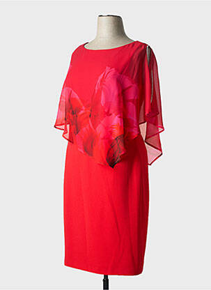 Robe mi-longue sans manche sans manche rouge FRANK LYMAN femme