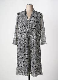 Robe mi-longue manches 3/4 manches 3/4 noir CHRISTINE LAURE femme