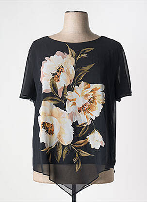 Top manches courtes manches courtes noir FRANK LYMAN femme