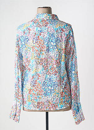 Chemisier imprimé fleurs manches longues bleu LA CIBLE ROUGE femme