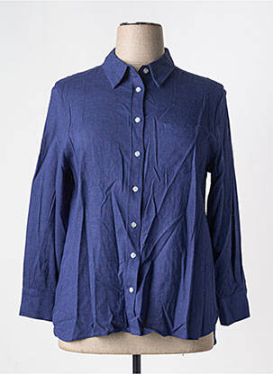 Chemisier coupe droite manches longues bleu TELMAIL femme