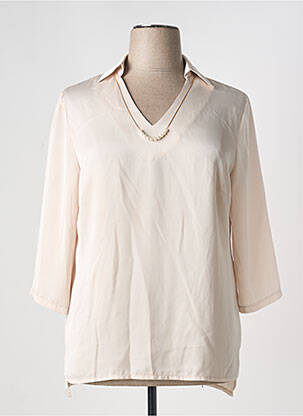 Blouse manches 3/4 manches 3/4 beige ESTEL COLLECTION femme