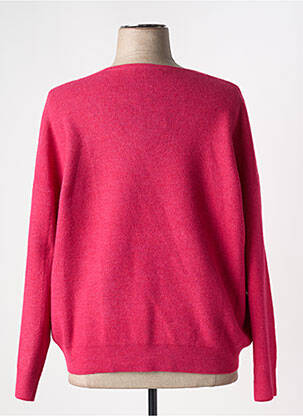 Pull coupe droite manches longues rose CHRISTINE LAURE femme