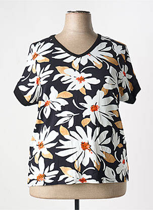 T-shirt col v manches courtes noir TELMAIL femme