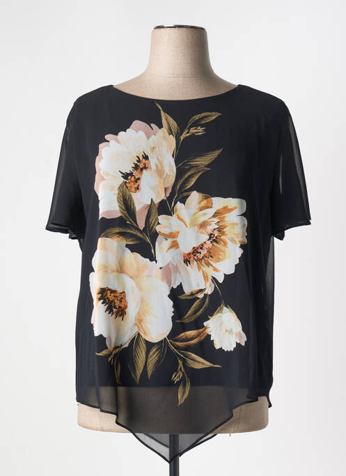 Top manches courtes manches courtes noir FRANK LYMAN femme
