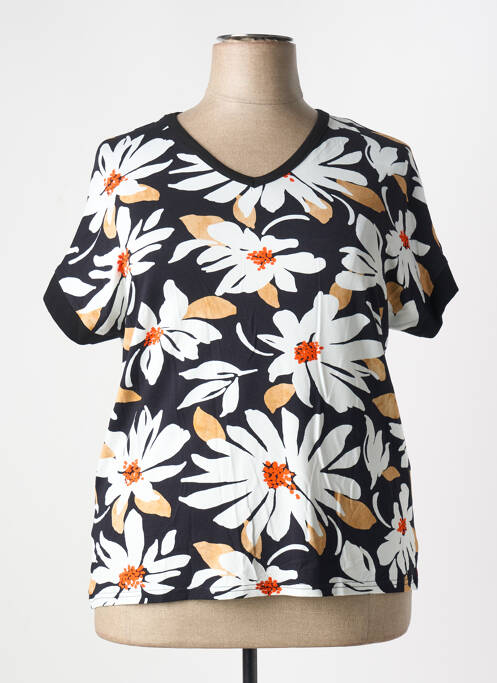 T-shirt col v manches courtes noir TELMAIL femme