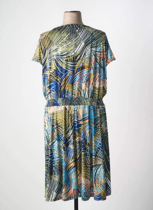 Robe mi-longue bleu CHRISTINE LAURE femme