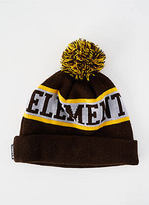 Bonnet maille tricot marron ELEMENT femme