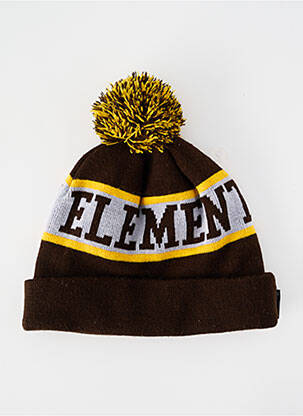 Bonnet maille tricot marron ELEMENT femme