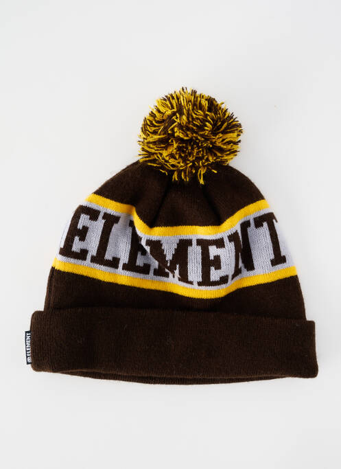 Bonnet bord-côtes marron ELEMENT femme