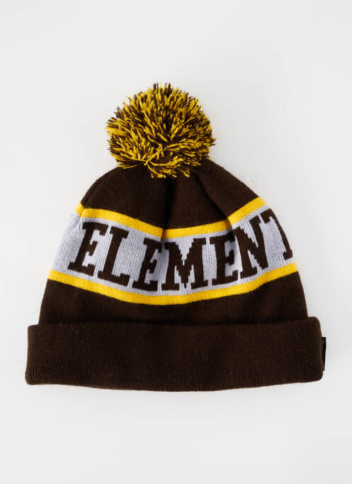 Bonnet bord-côtes marron ELEMENT femme