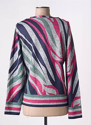 Pull coupe droite manches longues rose CHRISTINE LAURE femme