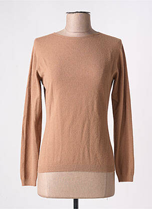 Pull col bateau manches longues beige CARTA LIBERA femme