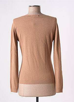 Pull col bateau manches longues beige CARTA LIBERA femme