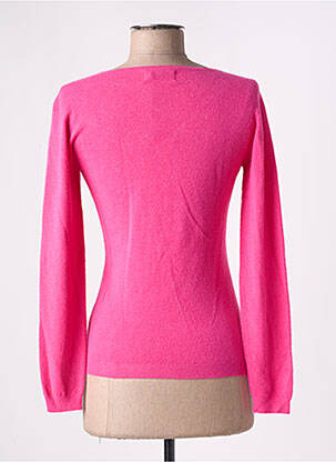 Pull coupe cintrée manches longues rose CARTA LIBERA femme