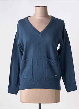 Pull coupe droite manches longues bleu AGATHE & LOUISE femme