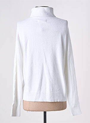 Pull col roulé manches longues manches longues blanc CARTA LIBERA femme