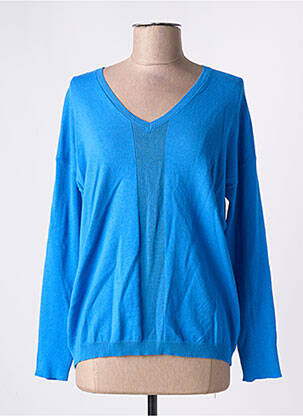 Pull col v manches longues bleu JULIE GUERLANDE femme
