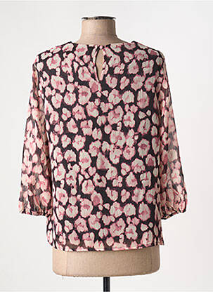 Blouse imprimé fantaisie manches 3/4 noir JULIE GUERLANDE femme