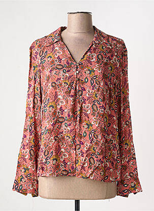 Blouse imprimé fantaisie manches longues rose C'EST BEAU LA VIE femme