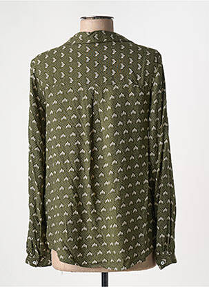 Blouse imprimé fantaisie manches longues vert C'EST BEAU LA VIE femme