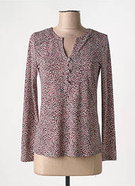 Blouse imprimé fantaisie manches longues noir JULIE GUERLANDE femme