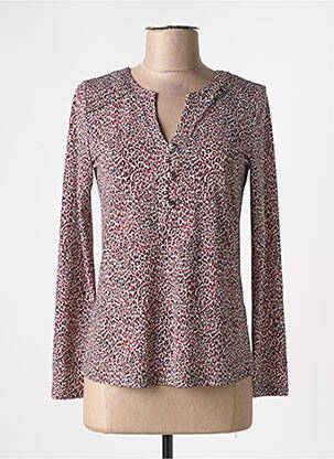 Blouse imprimé fantaisie manches longues noir JULIE GUERLANDE femme