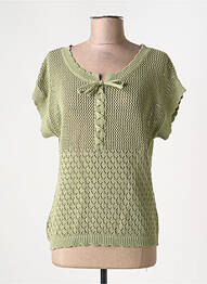 Top manches courtes manches courtes vert C'EST BEAU LA VIE femme