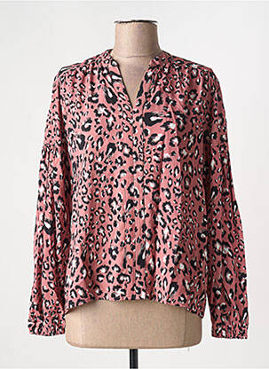 Blouse imprimé fantaisie manches longues rose JULIE GUERLANDE femme