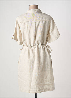 Robe mi-longue manches courtes manches courtes beige JULIE GUERLANDE femme