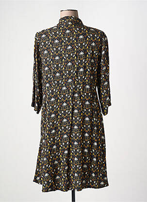 Robe mi-longue manches 3/4 manches 3/4 noir PAUL BRIAL femme