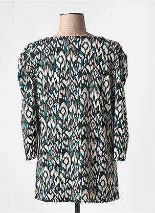 Blouse imprimé fantaisie manches 3/4 noir CHRISTINE LAURE femme