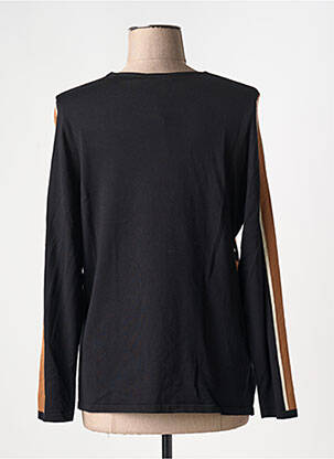 Pull coupe droite manches longues noir GUY DUBOUIS femme
