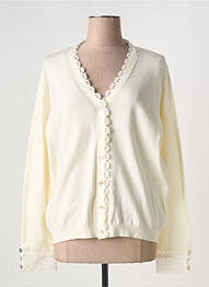 Gilet manches longues resserrée sur le bas beige JULIE GUERLANDE femme