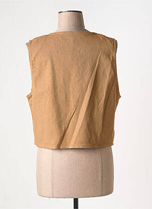 Gilet sans manche coupe cintrée beige C'EST BEAU LA VIE femme