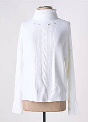 Pull col roulé blanc CARTA LIBERA pour femme seconde vue