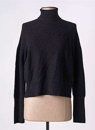 Pull col roulé noir CARTA LIBERA pour femme