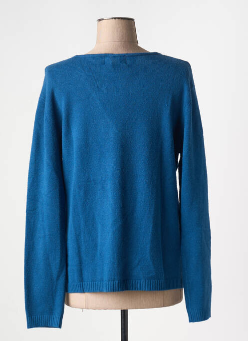 Gilet manches longues bleu COULEURS DU TEMPS pour femme