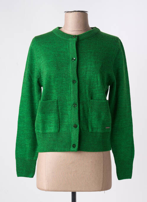 Gilet manches longues vert AGATHE & LOUISE pour femme