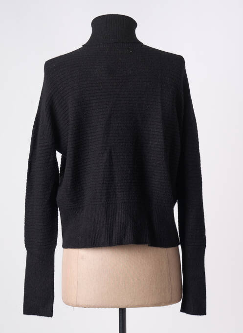 Pull col roulé noir CARTA LIBERA pour femme