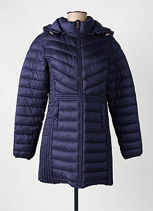Doudoune poches a capuche bleu JULIE GUERLANDE femme