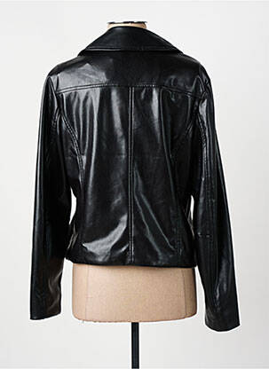 Veste simili cuir poches noir JULIE GUERLANDE femme