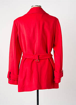 Manteau court poches sans capuche rouge ESTEL COLLECTION femme