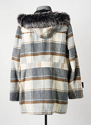 Manteau court capuche a capuche gris CHRISTINE LAURE femme