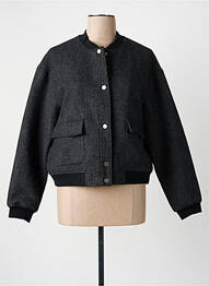 Veste casual col rond gris C'EST BEAU LA VIE femme