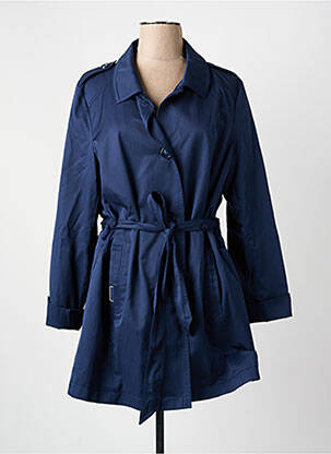 Trench finition intérieure doublée sans capuche bleu REVER MILE femme