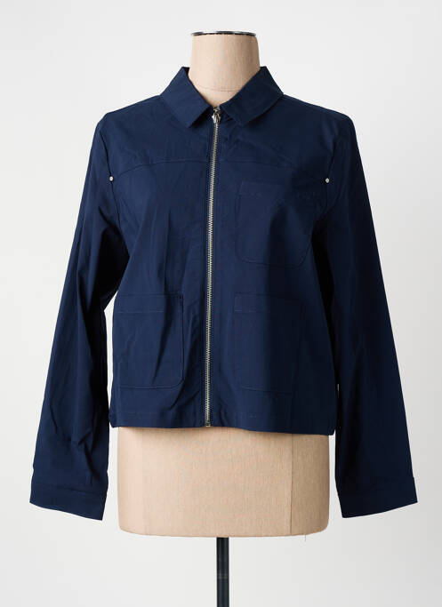 Veste casual coupe droite bleu JULIE GUERLANDE femme